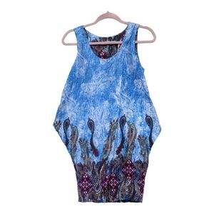 BEHCETTI ITALIA  Dress sky blue with beautiful clouds fun & cute US Sz‎ 4